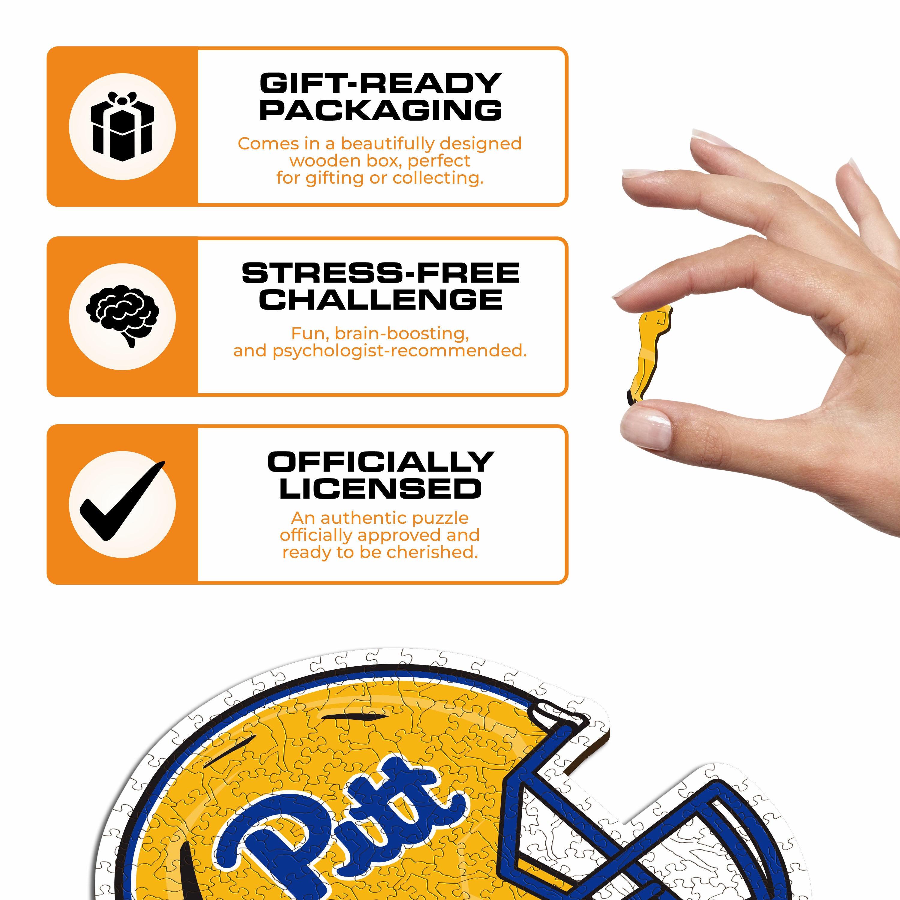 University of Pittsburgh Helmet - Wooden Puzzle