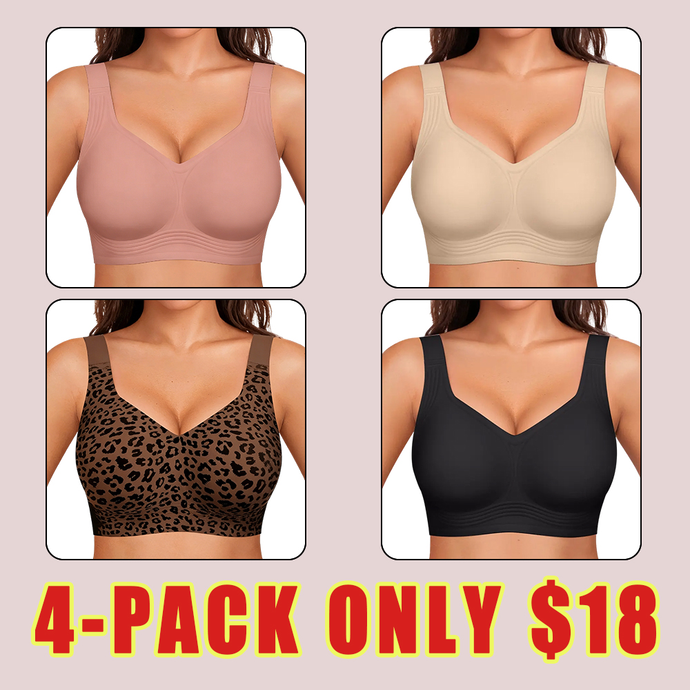 Women Jelly Wireless Womens Comfortable Wireless Bras Push Up Bralettes Seamless Tshirts Bras Deep V Everyday Bras