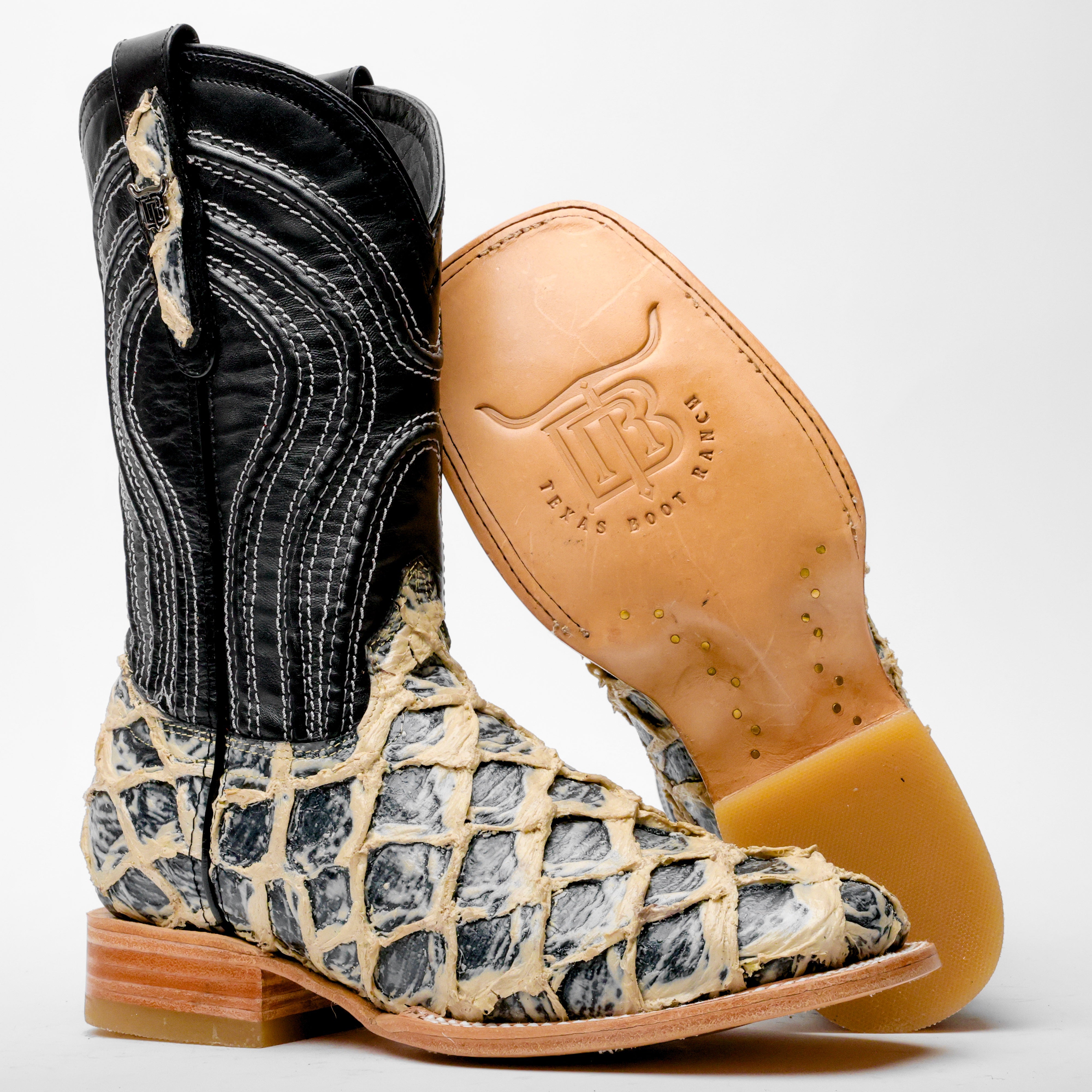 Eclipse/Orix Jumbo Pirarucu Leather Boots - Square Toe