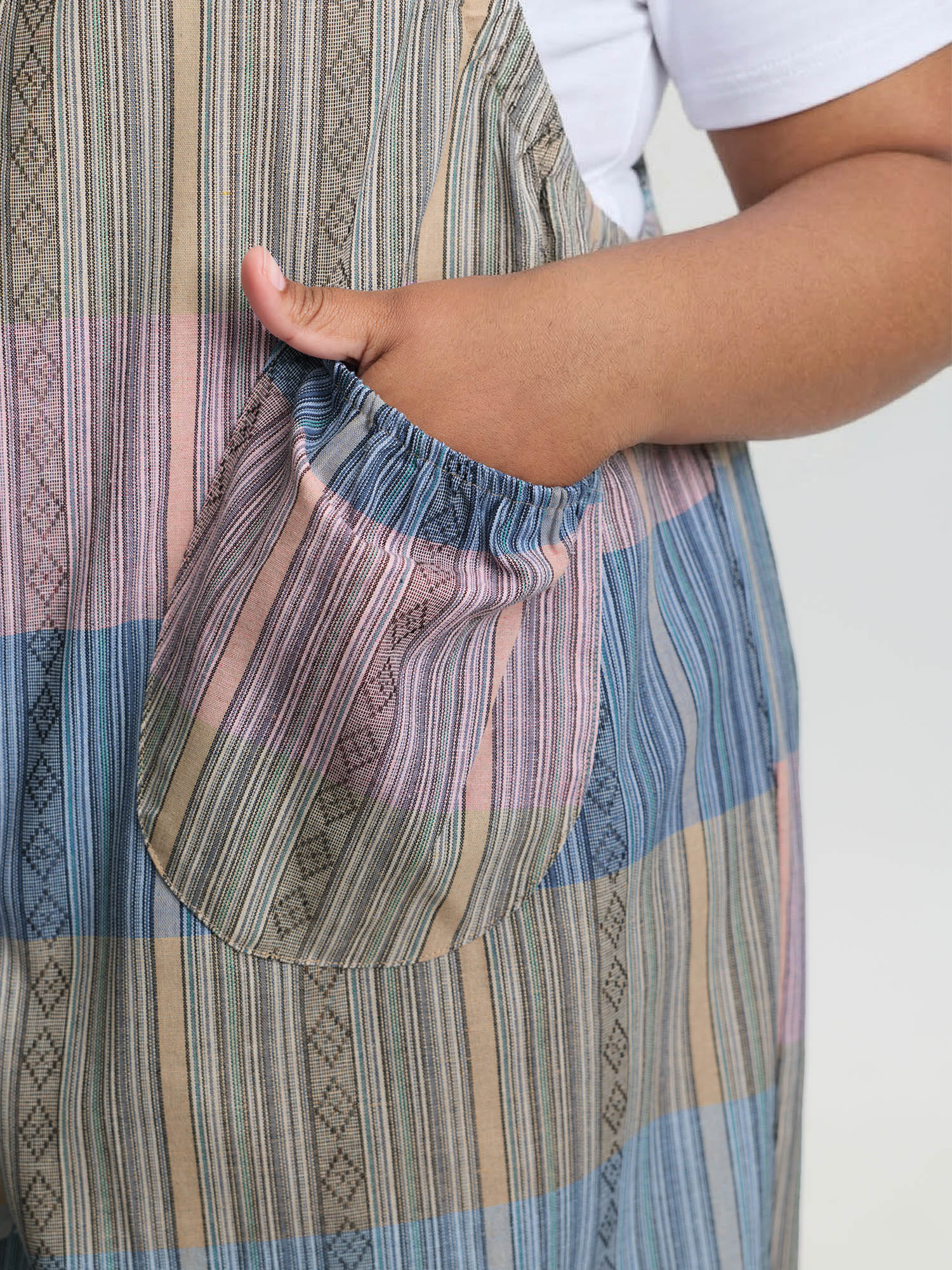 Adjustable Hem Colorblock Jumpsuit