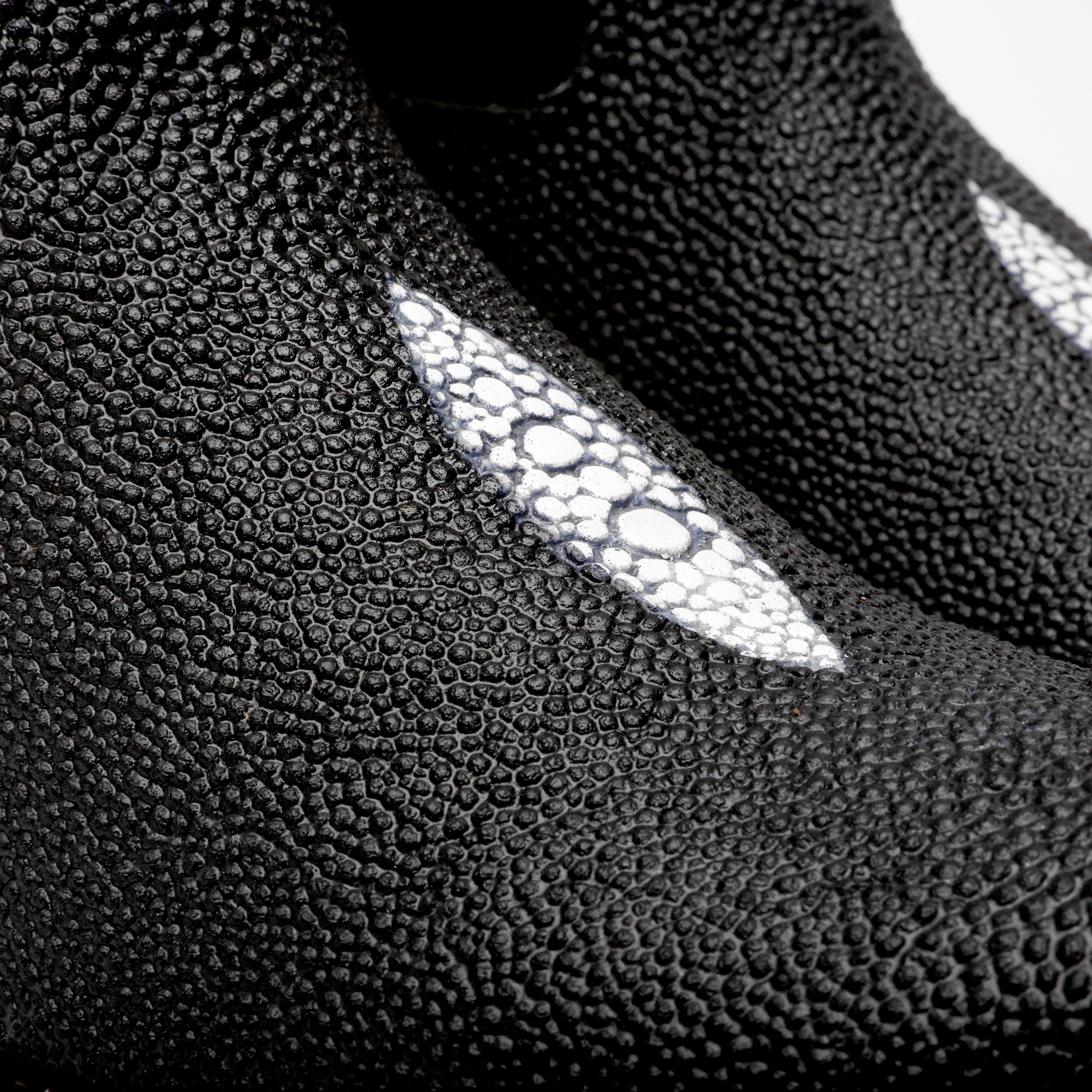 Black Stingray Leather Boots - Cutter Toe