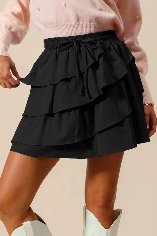 Asymmetrical Ruffled Game Day Skirt
