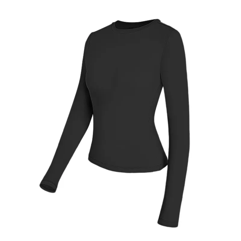 Women's Long Sleeve Shirts Basic Crop Tops