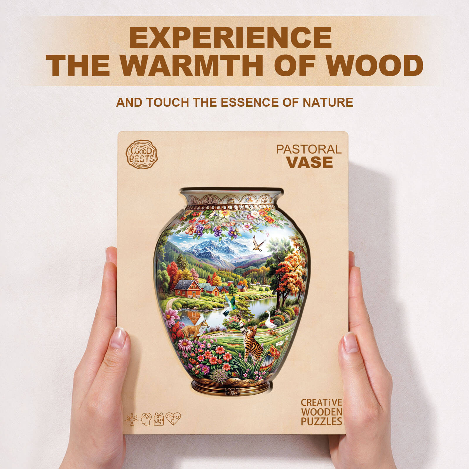 Pastoral vase Wooden Jigsaw Puzzle