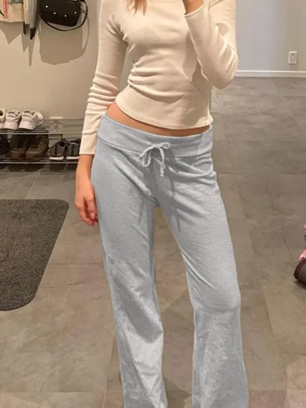 Women's Adjustable Drawstring Waist Straight Leg Pants (Just $3 Each!)