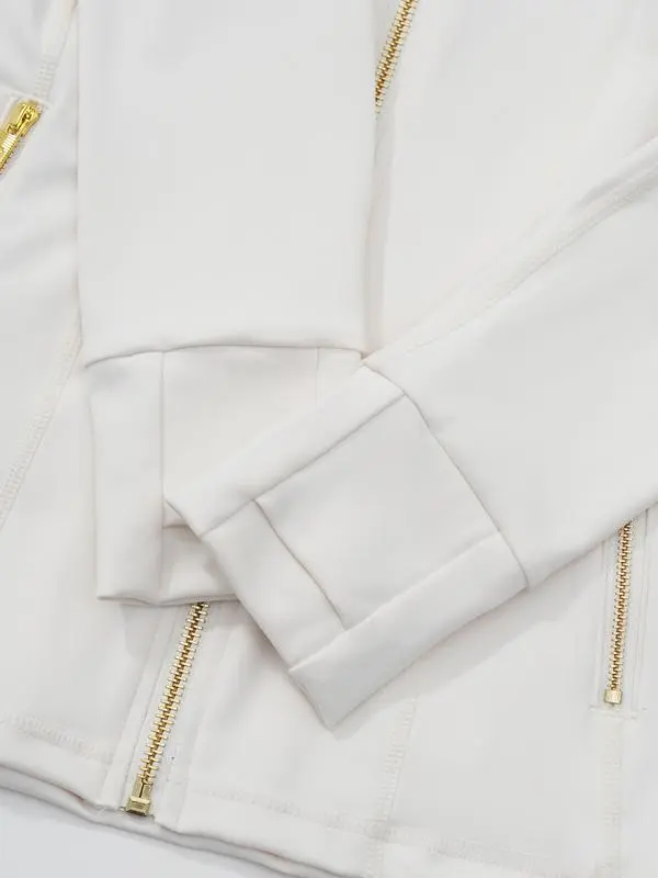 Soft brushed women's sports jacket, 25-inch inseam leggings