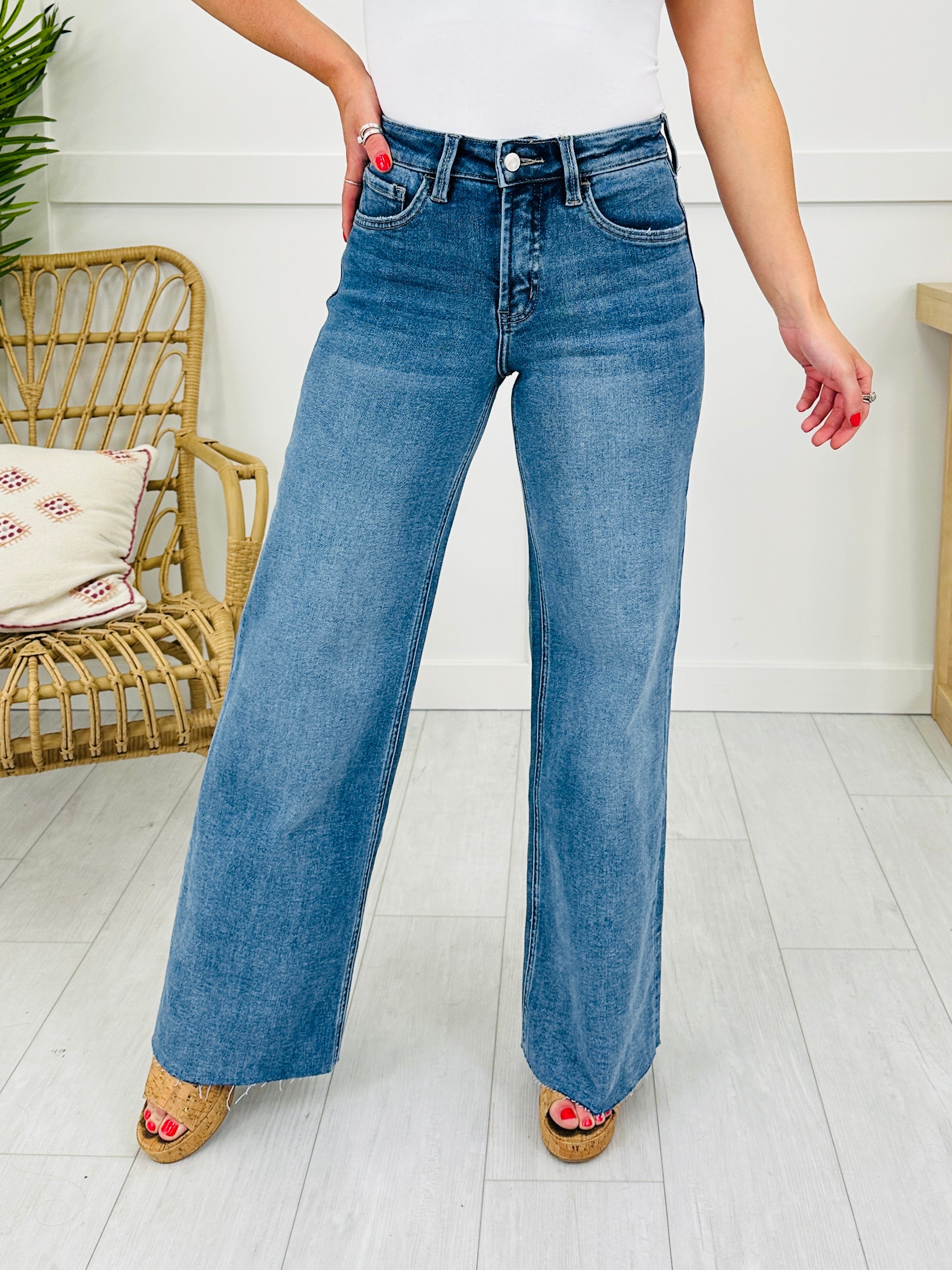 Planning Ahead Tummy Control Wide Leg Jeans
