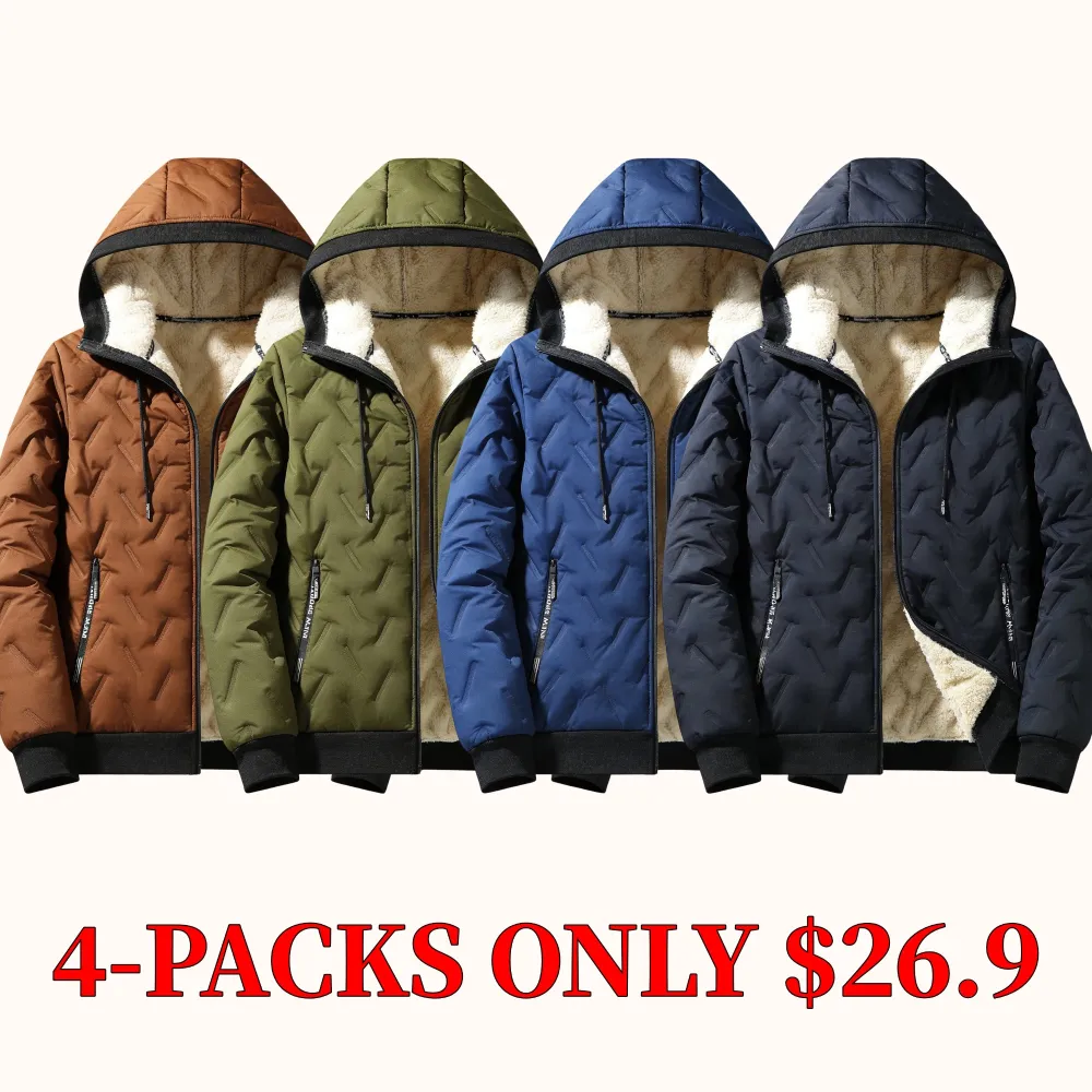 2026 New Men's Hooded Cotton Jacket