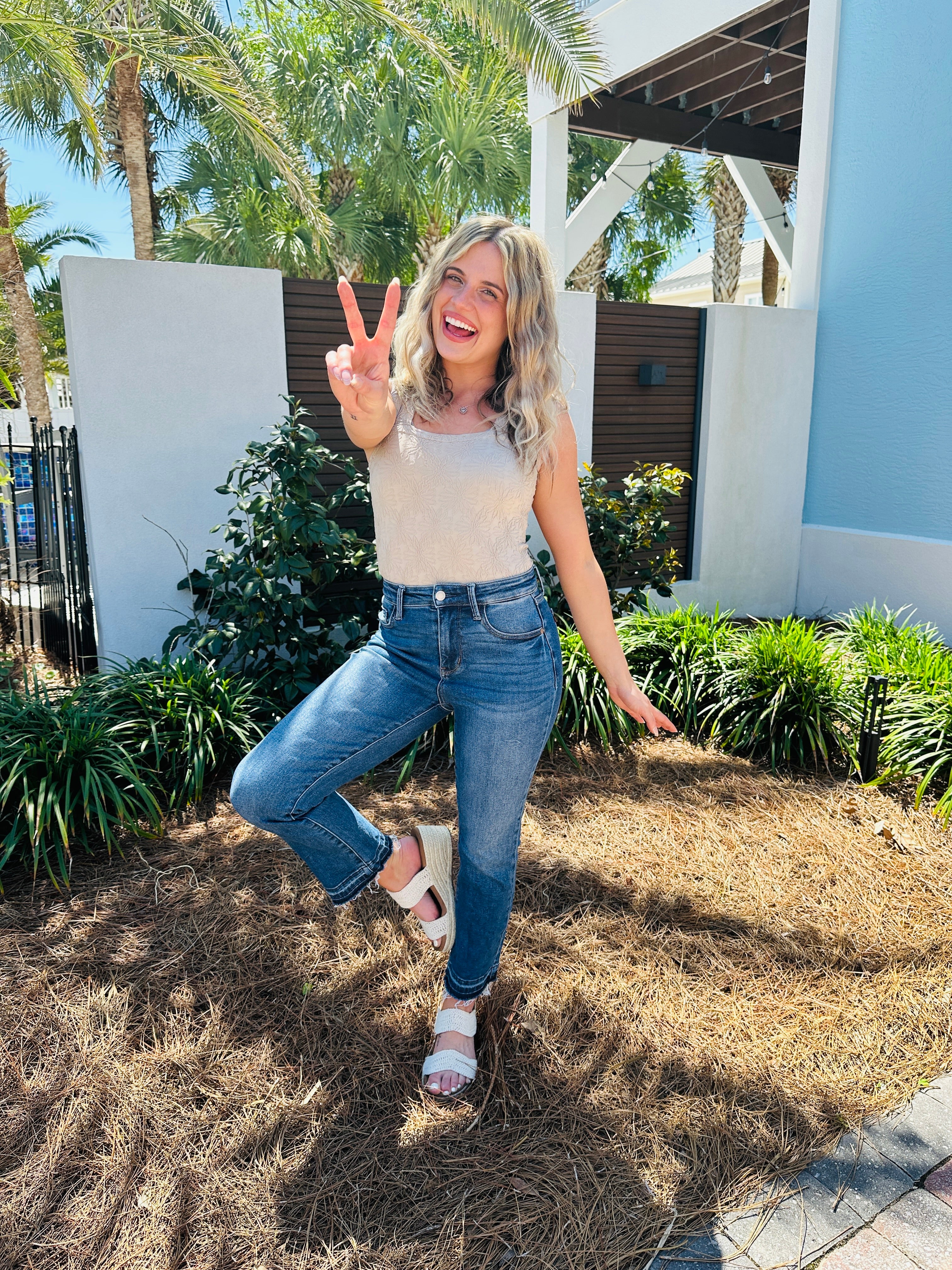 Judy Blue When Summer Kicks In Kick Flare Jeans