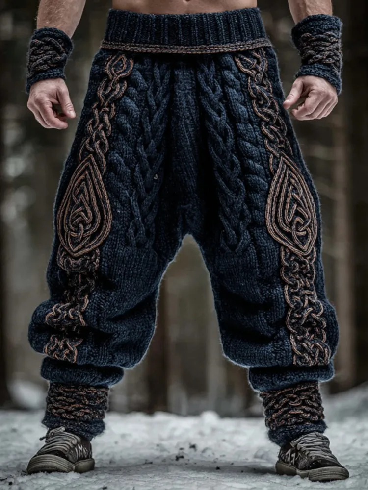 Men's Viking Tribal Celtic Knot Art Knit Pants