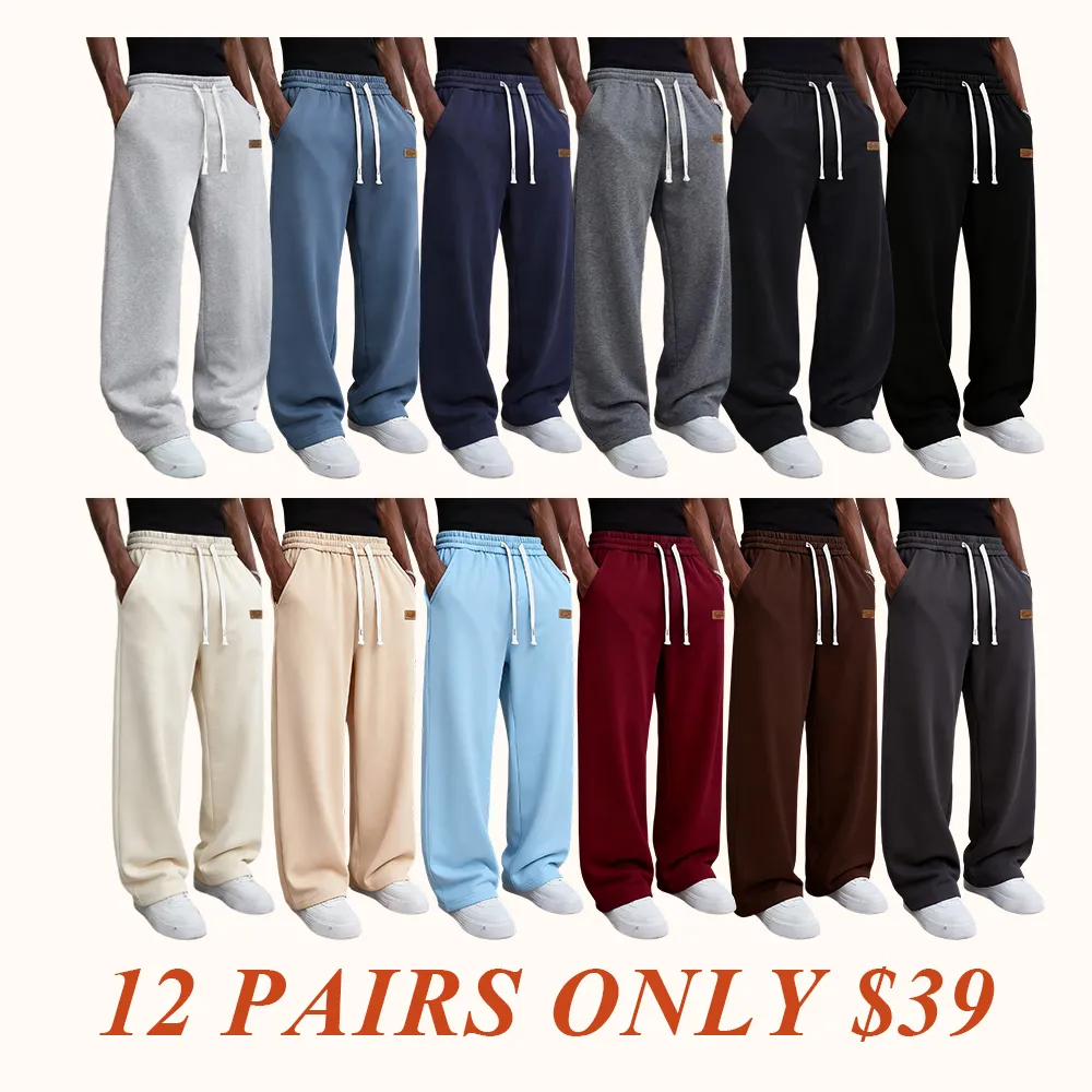 Men's Casual Pants Cotton Blend Stretch Comfortable Sports Casual Trousers