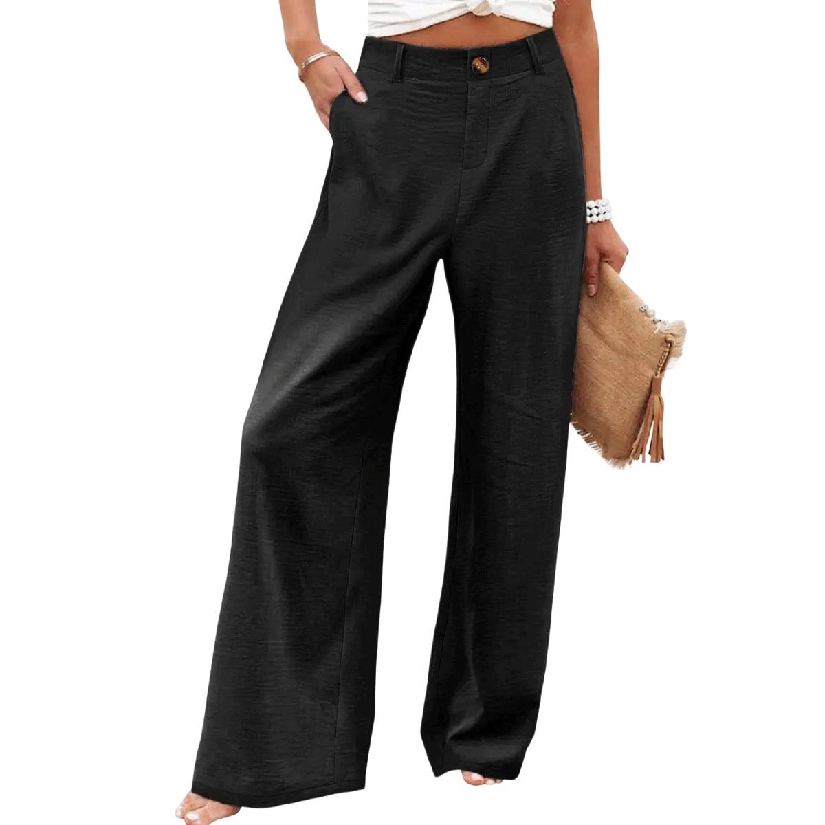 Women's Cotton Linen Pants | Summer 2026 Trendy High Waisted Wide Leg