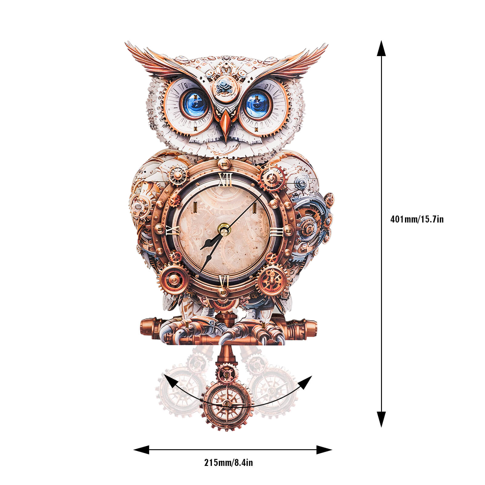 Mechanical Owl – DIY Wooden Clock , 3D Puzzle Craft Kit