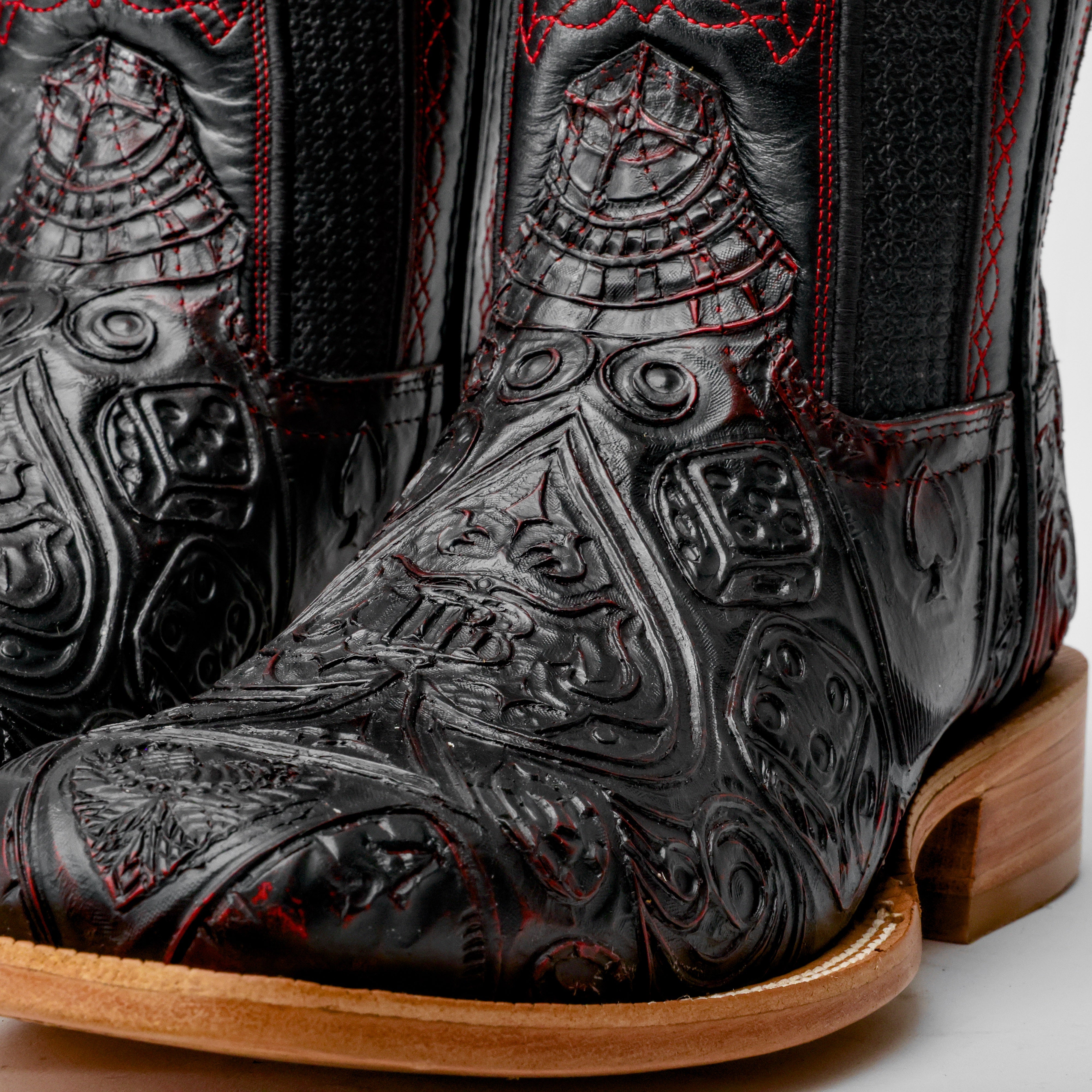 Ace Of Spades Black Cherry - Square Toe