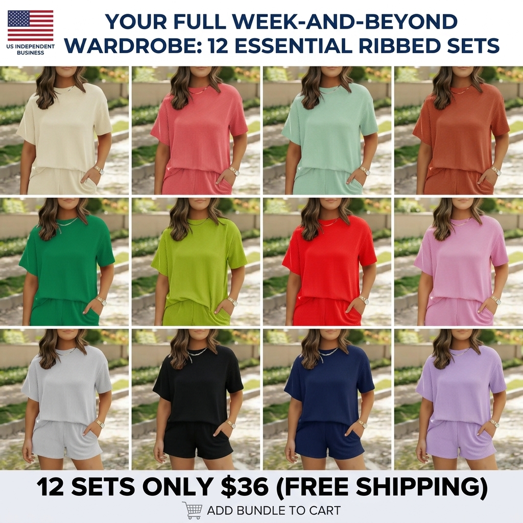 Women's Ribbed Knit Lounge Set