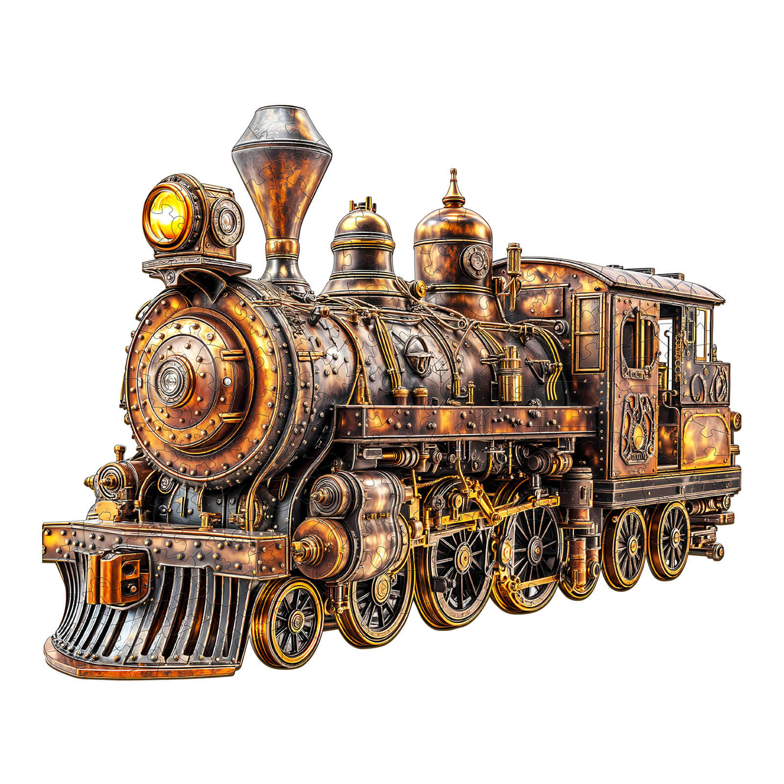 Mechanical Steam Train Wooden Jigsaw Puzzle