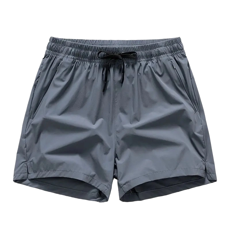 Men's Zipper Pocket Shorts, Regular Fit Casual Drawstring Waist Shorts for Daily Outdoor Wear