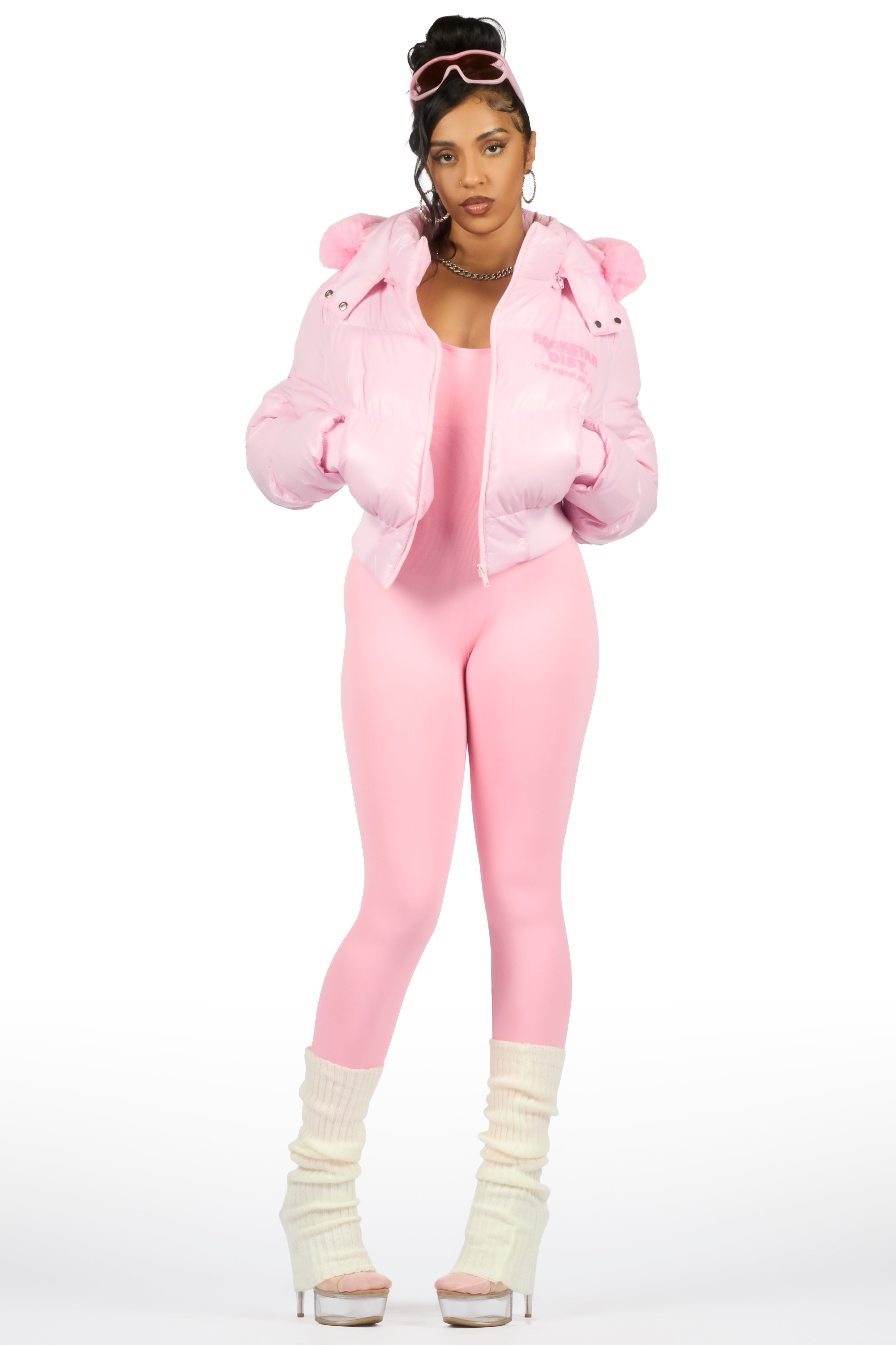 Moncia Pink Puffer Jacket