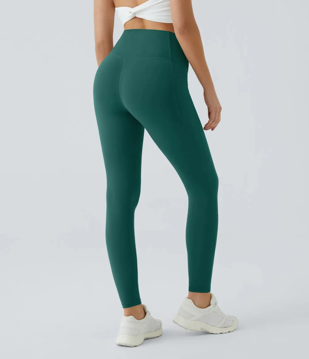 High Waisted Tummy Control Pocket Shaping Training Leggings