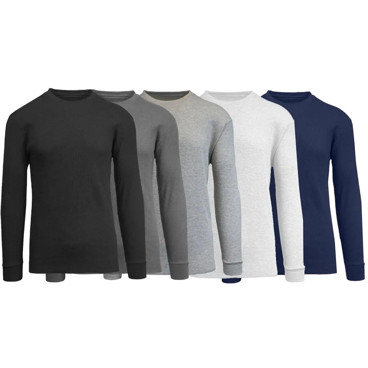 Men's Waffle-Knit Long Sleeve Crew Neck & Henley Thermal Shirts