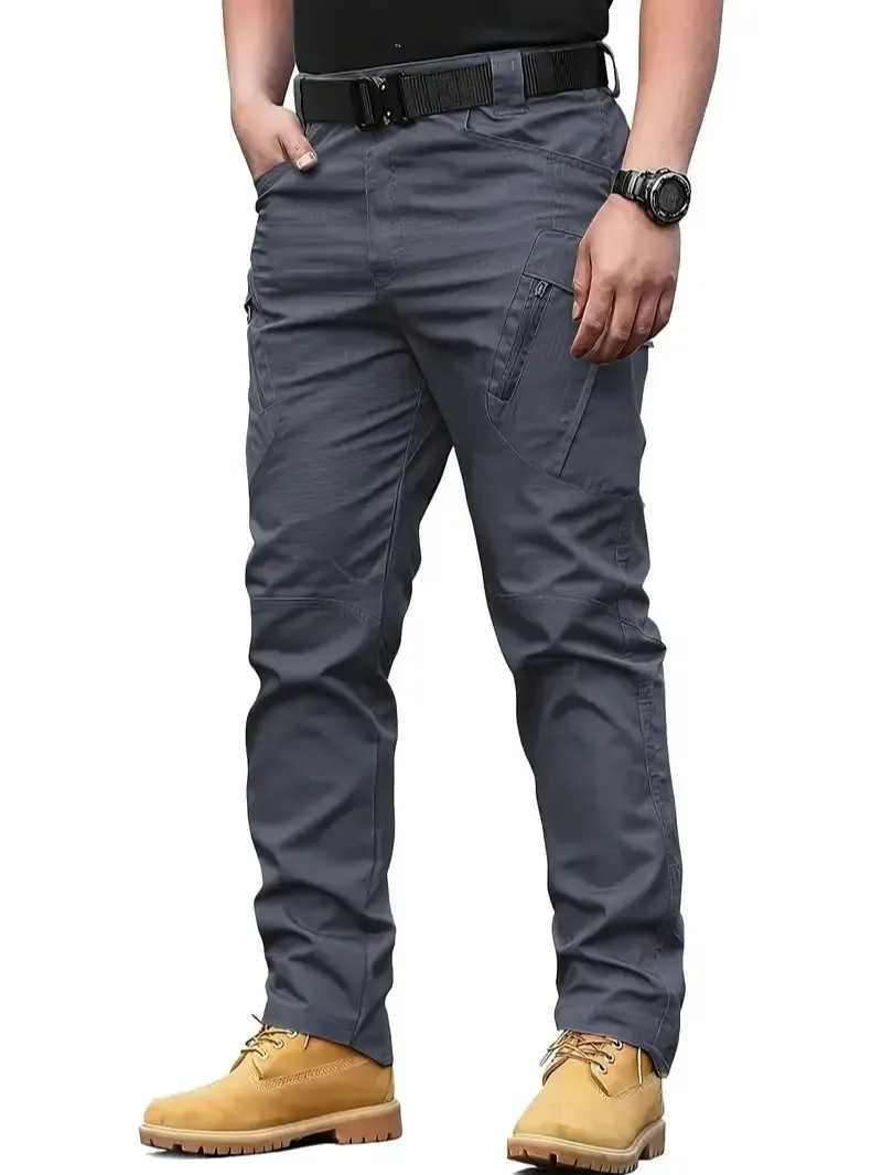 Men's tactical work pants, multi-pocket design, durable fabric