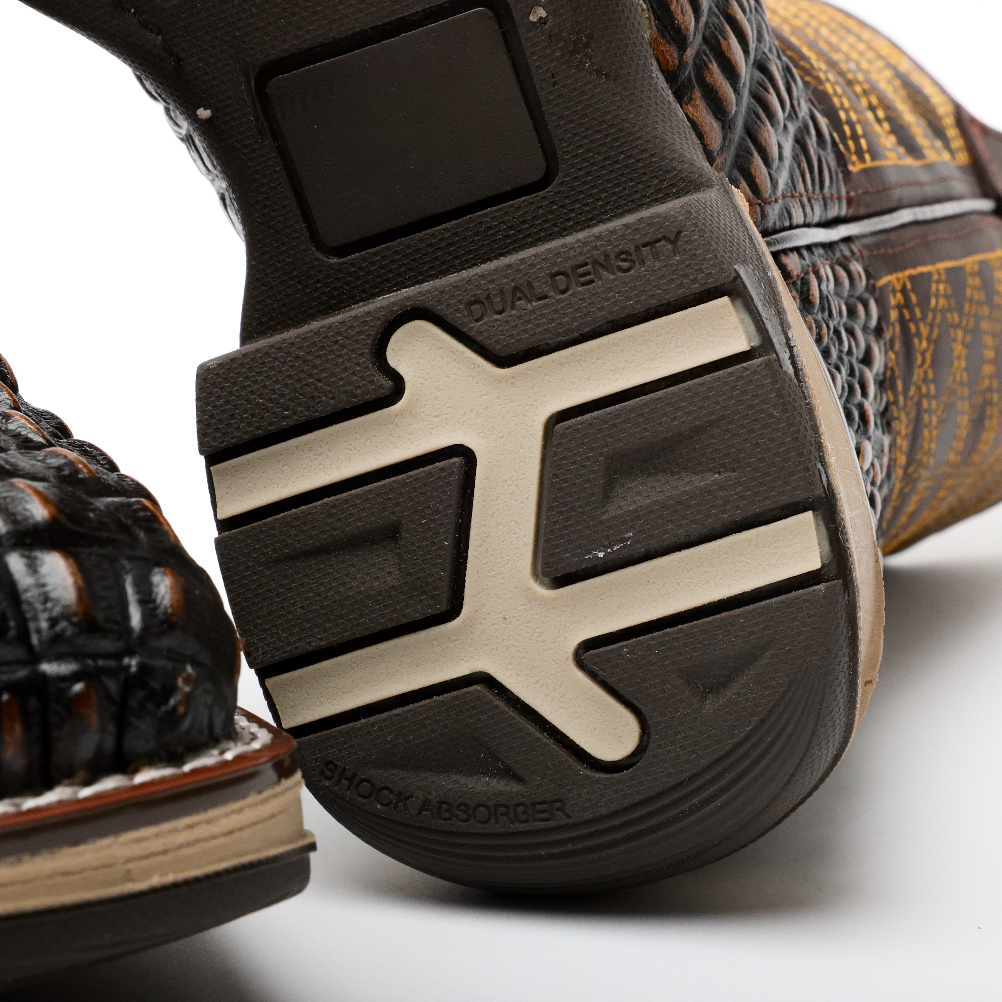 Rustic Brown Caiman Hornback Leather Boots With 3D Lightweight Sole - Composite Toe