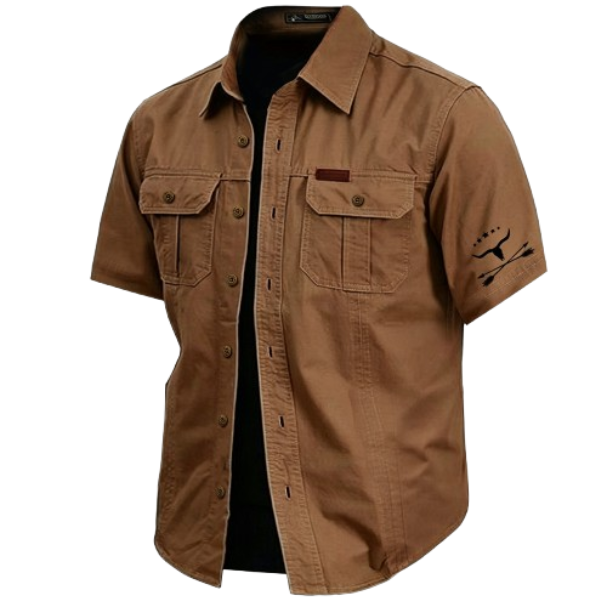 🔥Cow Print Casual Men's work shirt short sleeve