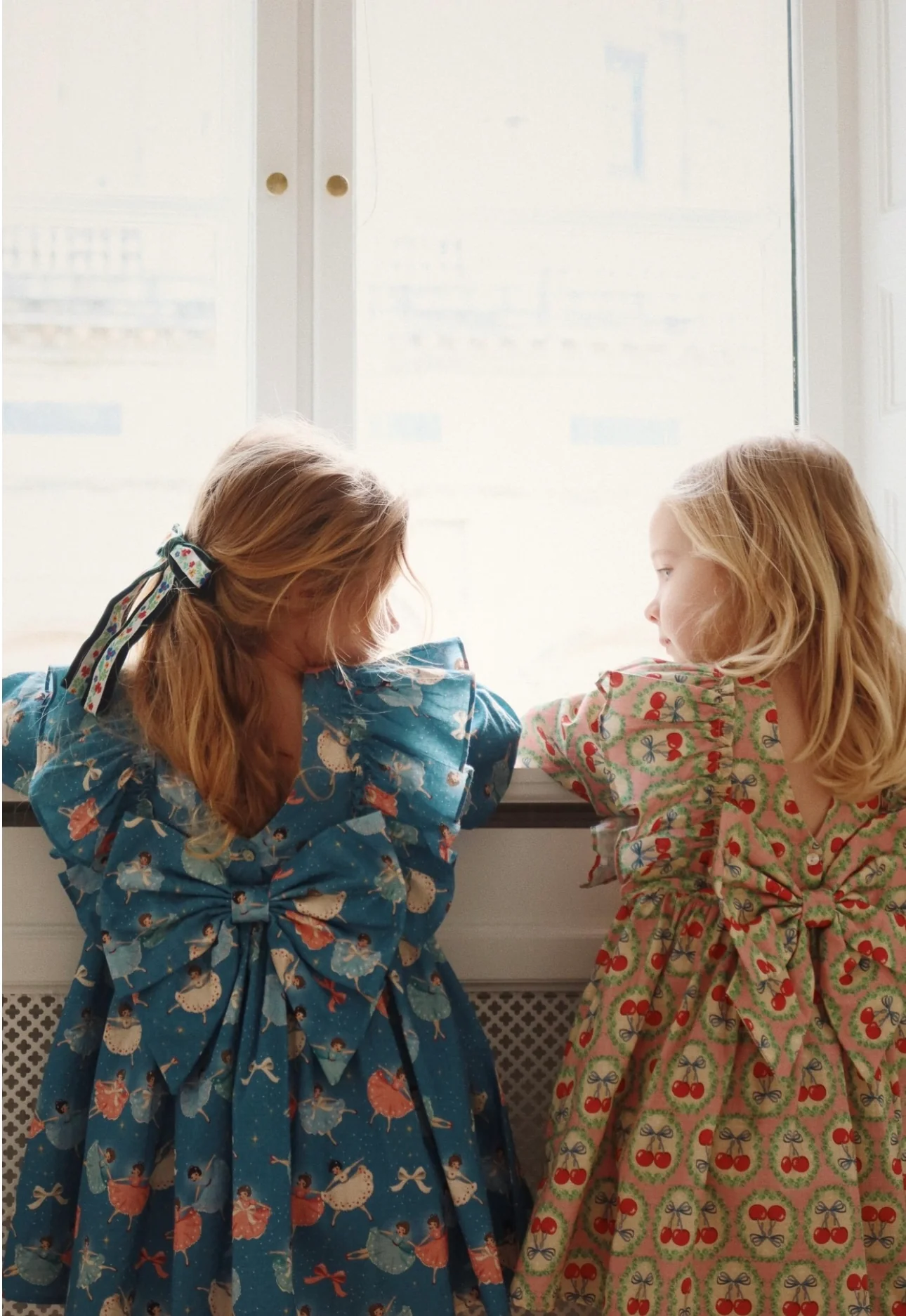 evia ls bow dress gots - snow bow ballerina