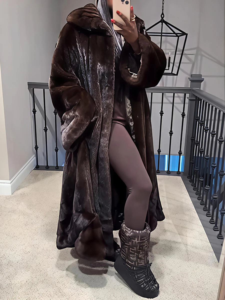 （✔️Free shipping）Oversized Imitation Mink Fur Coat