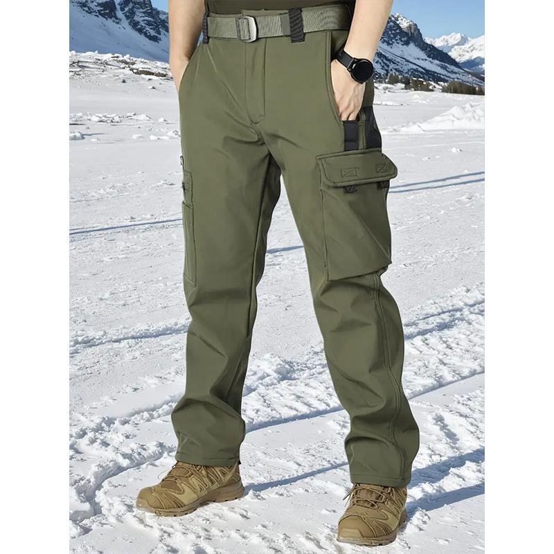 Men’s Tactical Fleece-Lined Joggers — Windproof Outdoor Pants