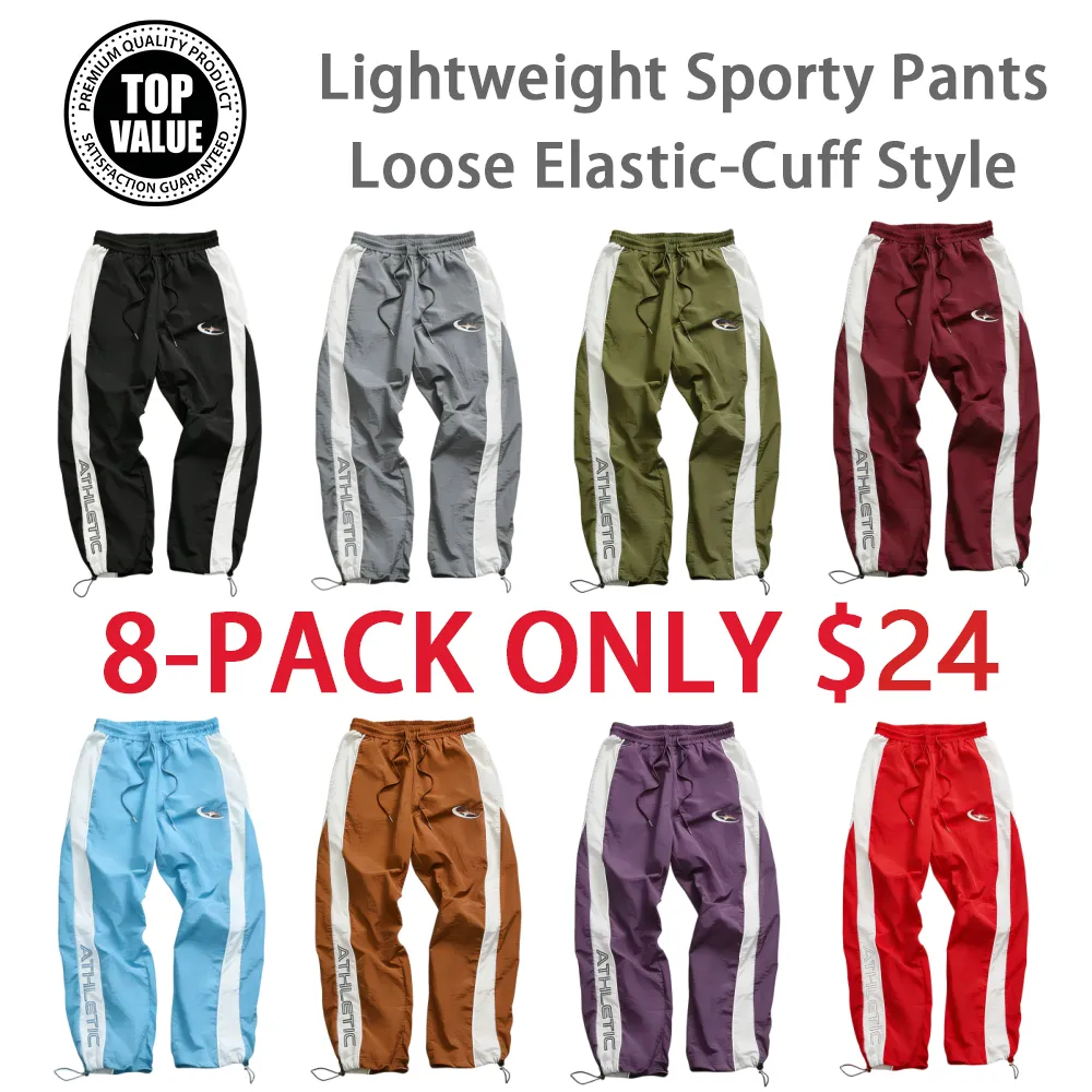 Unisex Casual Printed Elastic Cuff Sport Pants