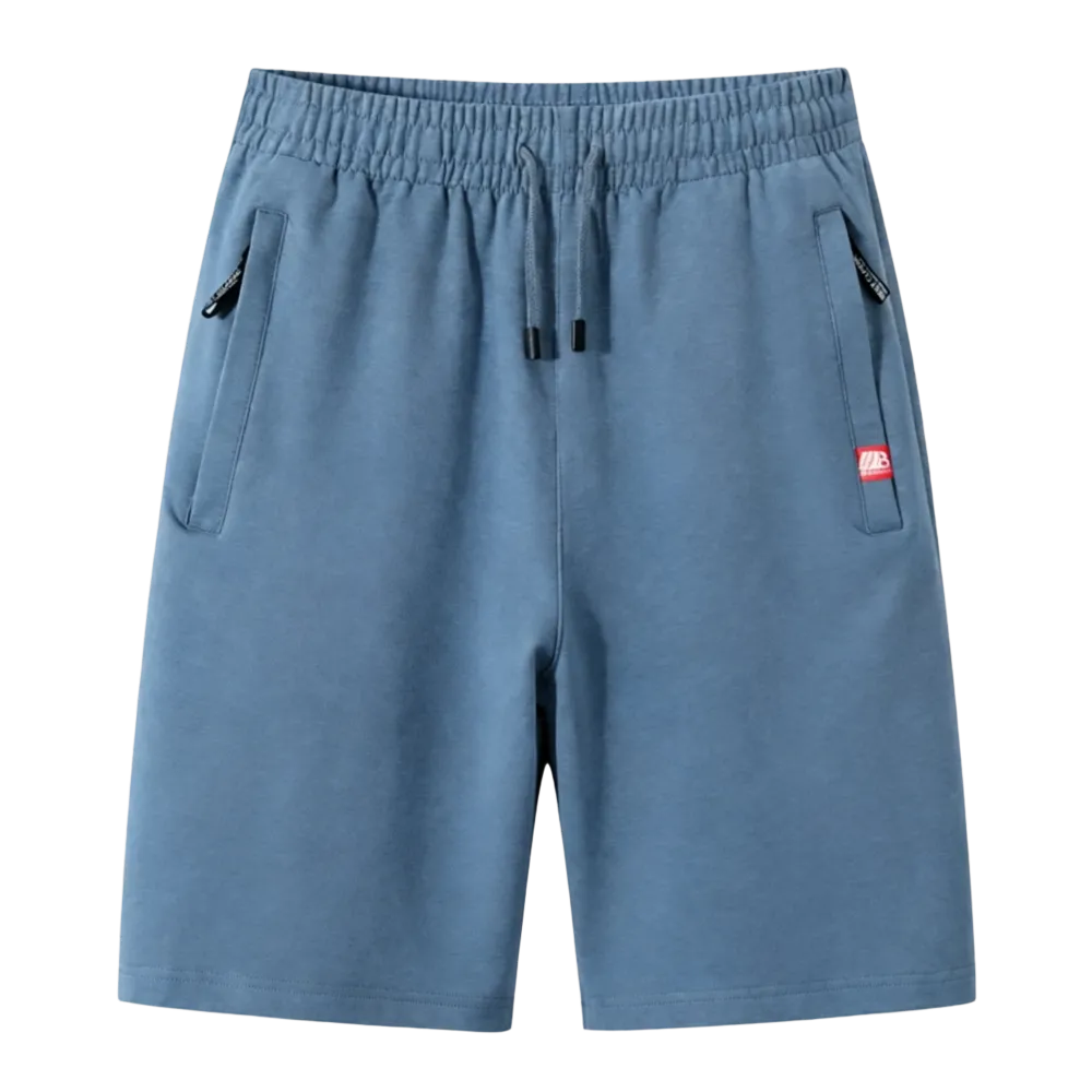 Men’s casual athletic shorts, available in four colors, made from breathable fabric with a zipper design—perfect for summer beach trips, outings