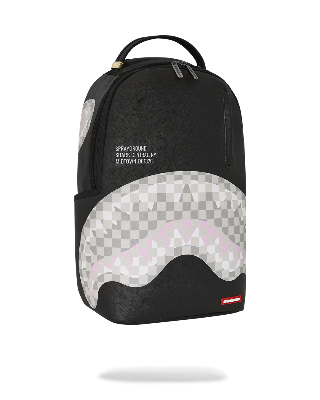 SHARK CENTRAL CREAM BLACK CHECK BACKPACK