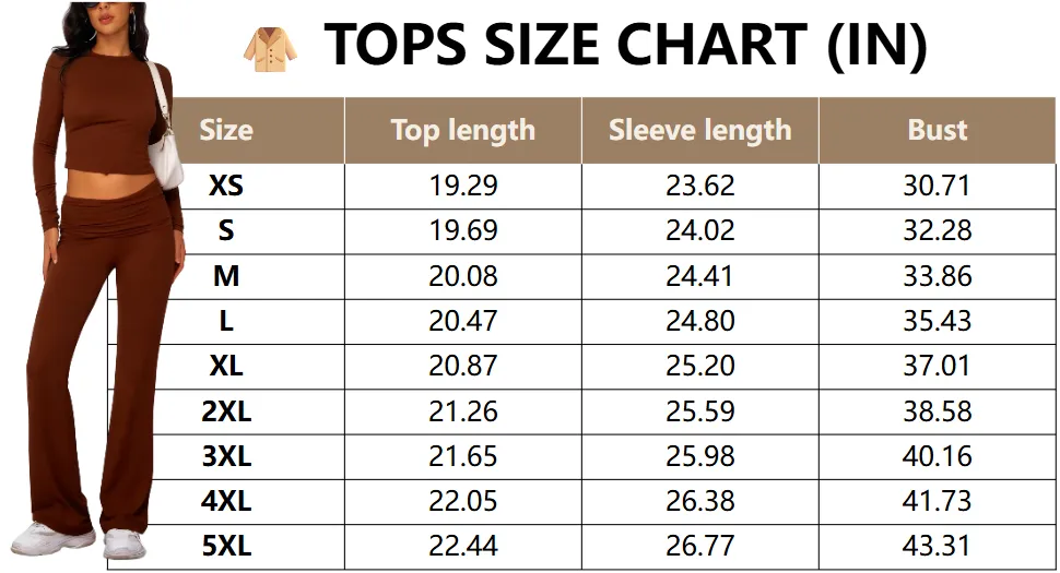 Casual Longsleeves Crop Tee & Fold Over Waist Flare Leg Pants Set