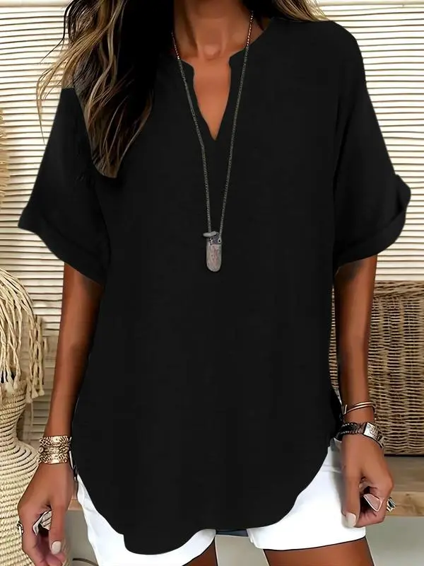 Women's Plain Shortsleeve Blouse (Just $3 Each!)