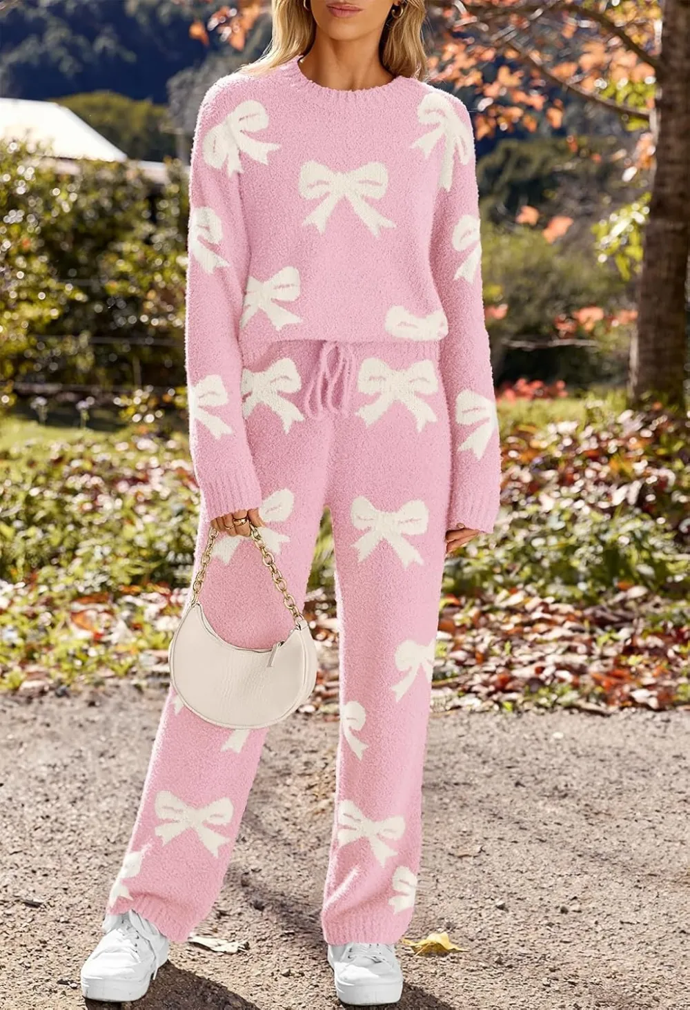 Womens Pajama Sets 2025 Fall Lounge Sweater Set