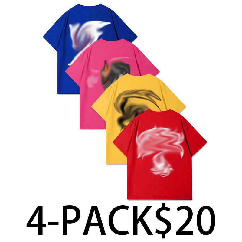 Men's Letter Print Short Sleeve Tee – Regular Fit Casual Crew Neck T-Shirt