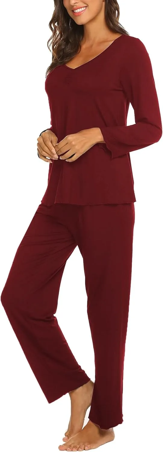 Womens Pajama Sets 2 Piece Lounge Set Fall Winter Pajamas