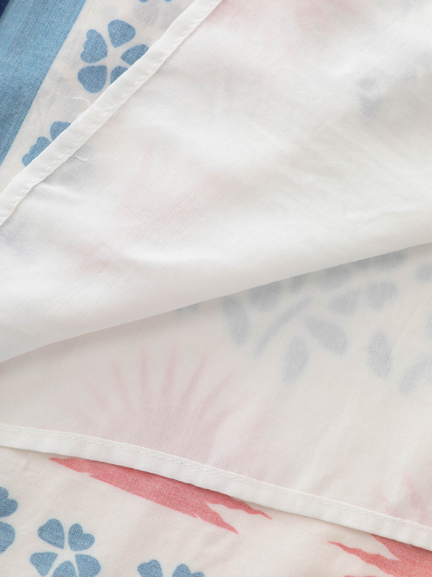 Tropical Print Flared Half-Sleeve Midi Dress