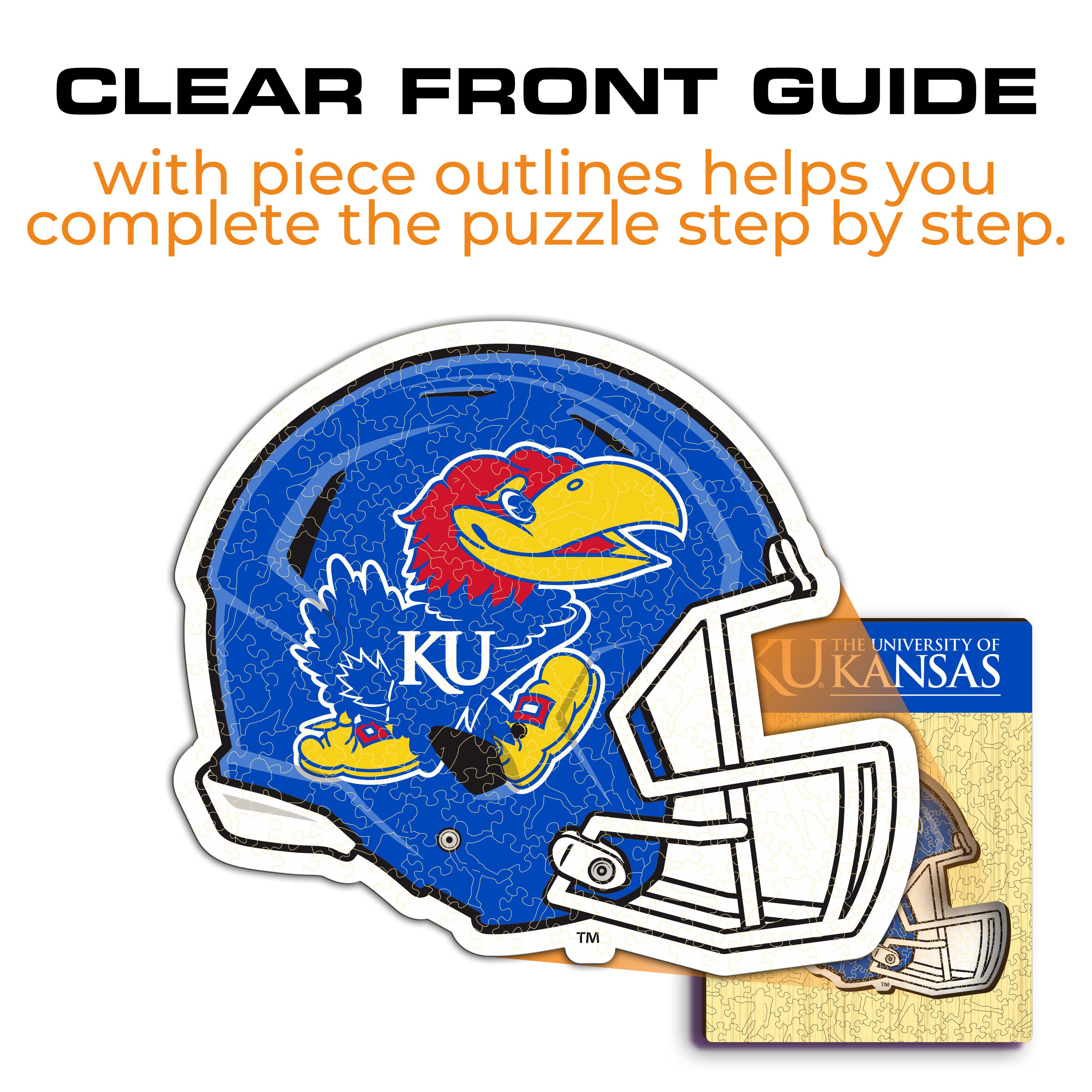University of Kansas Helmet - Wooden Puzzle