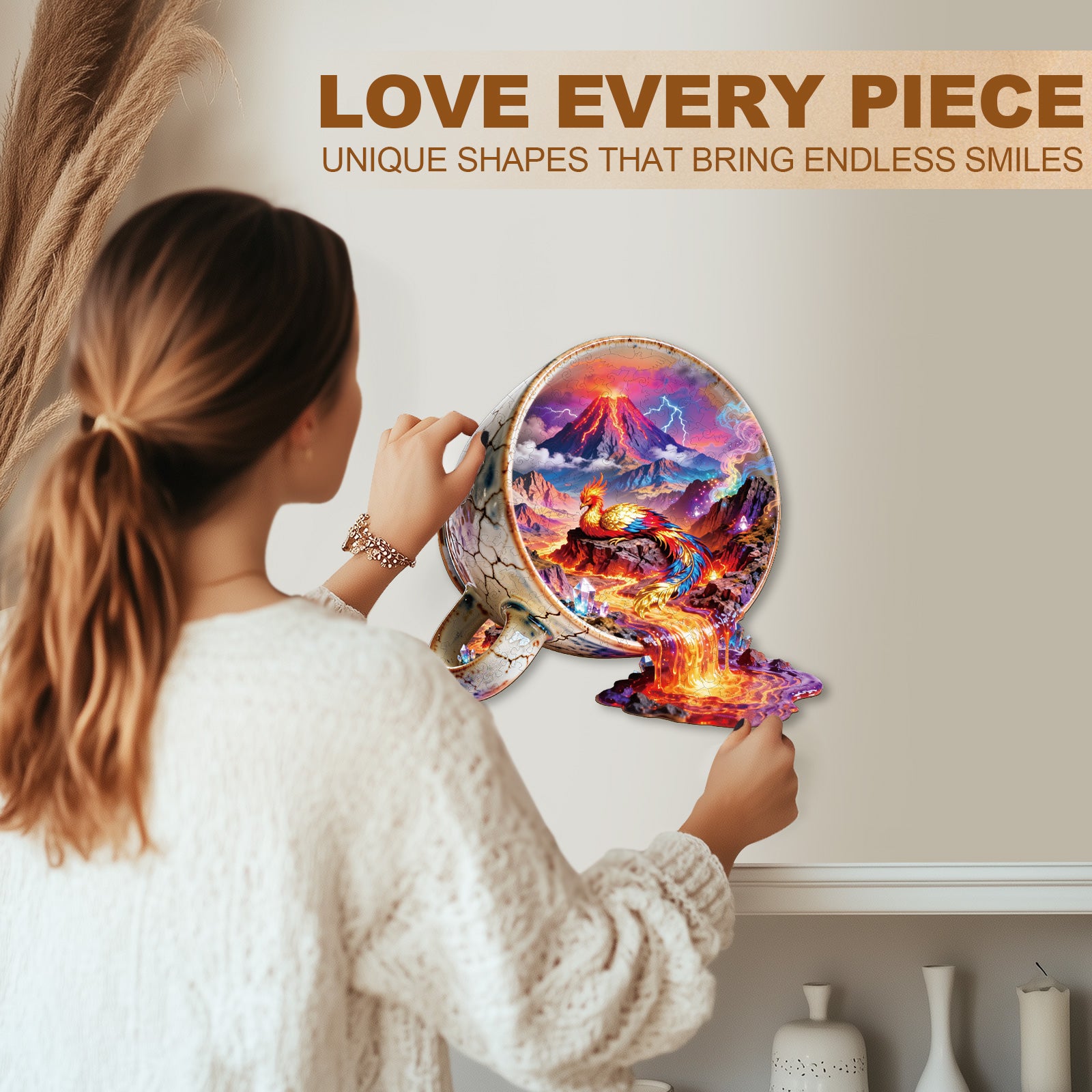 Lava Teacup Wooden Jigsaw Puzzle