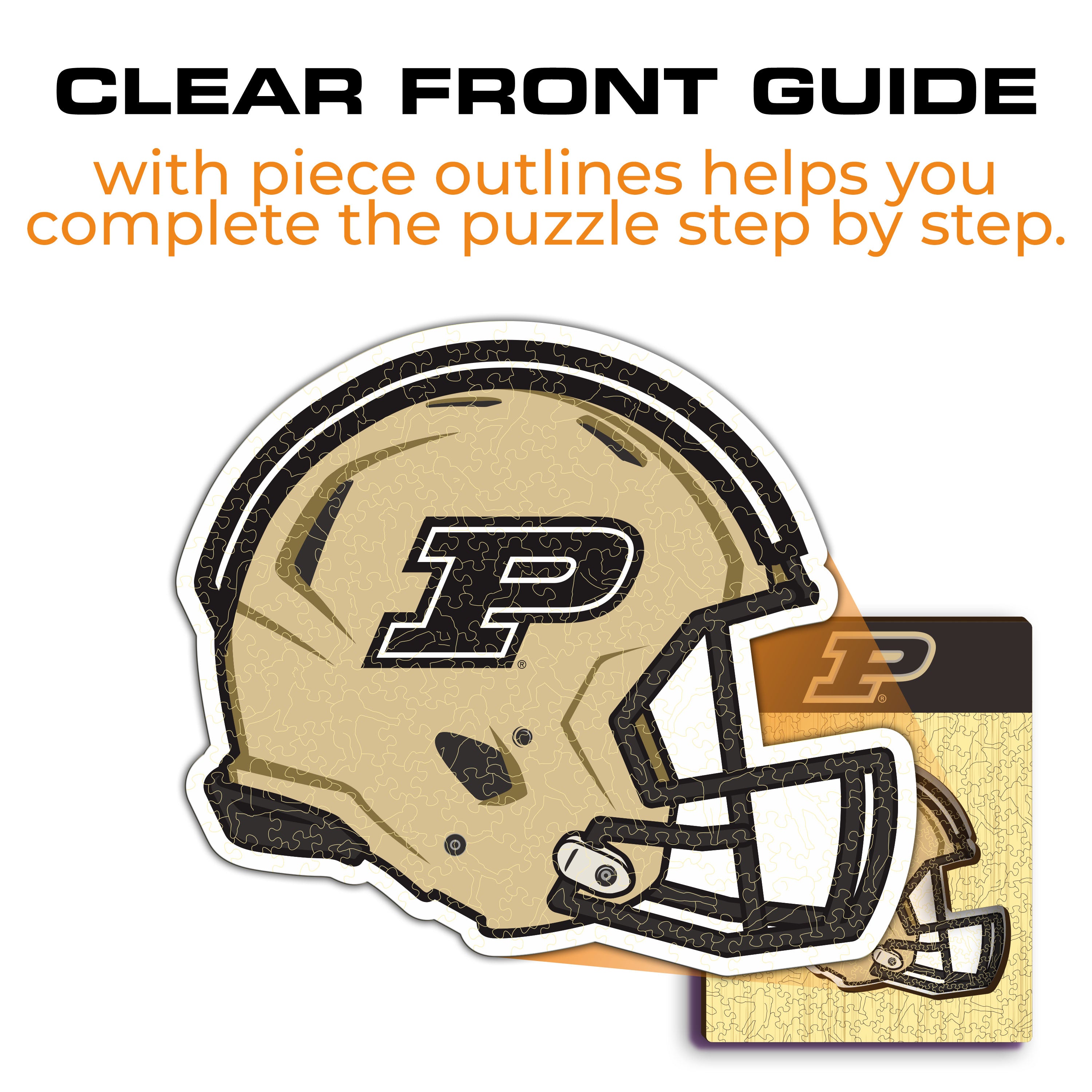 Purdue University Helmet - Wooden Puzzle