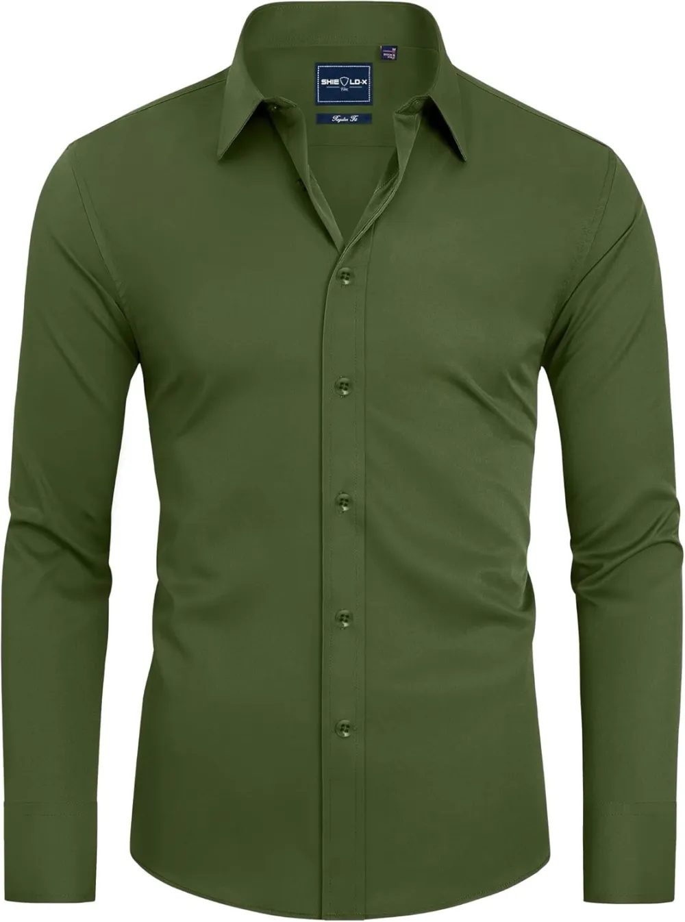 Stain Sheild Dress Shirts for Men Slim Fit Mens Dress Shirts Long Sleeve Button Down Shirt Men Shirts