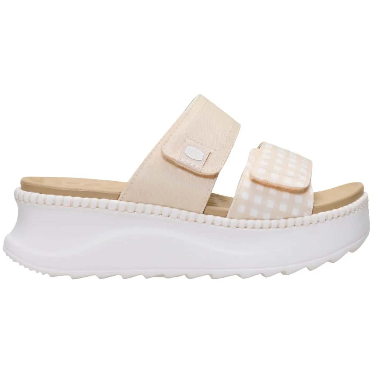 DUDE Delray Slide Gingham - Comfortable Slip on Sandals