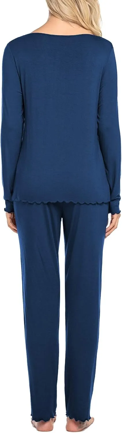 Womens Pajama Sets 2 Piece Lounge Set Fall Winter Pajamas