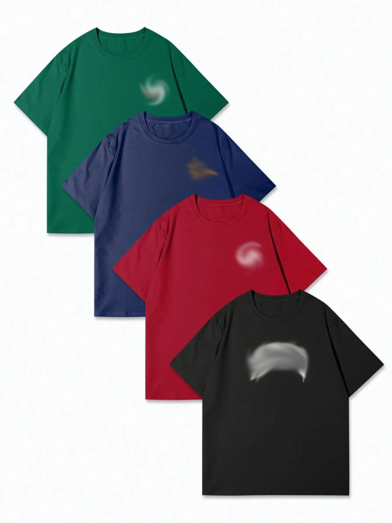 Men's Letter Print Short Sleeve Tee – Regular Fit Casual Crew Neck T-Shirt