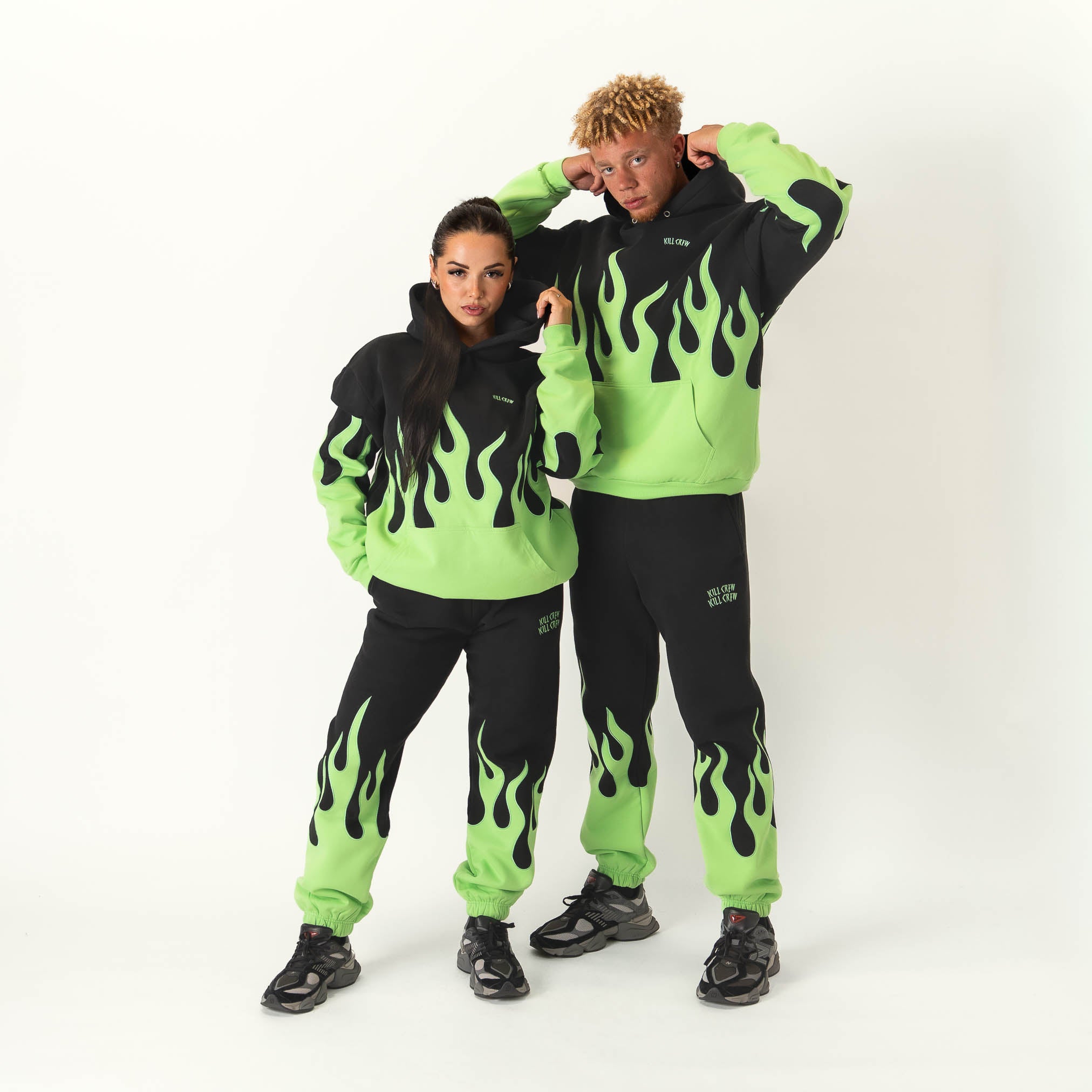 PREMIUM HEATER SWEATS - BLACK / GREEN