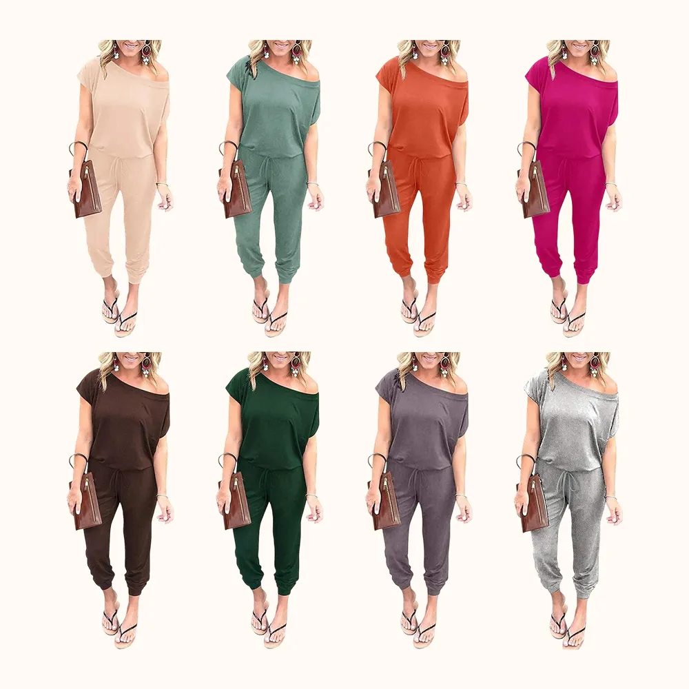 Women's Jumpsuit Elastic Waist Stretchy Loose Minimalist Comfy Clothes Casual Outdoor Lightweight Romper