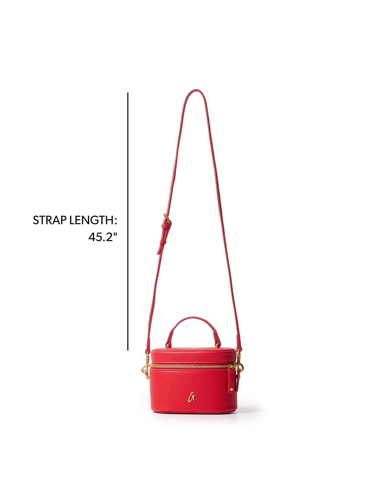 MINI PEBBLE VANITY BAG - RED