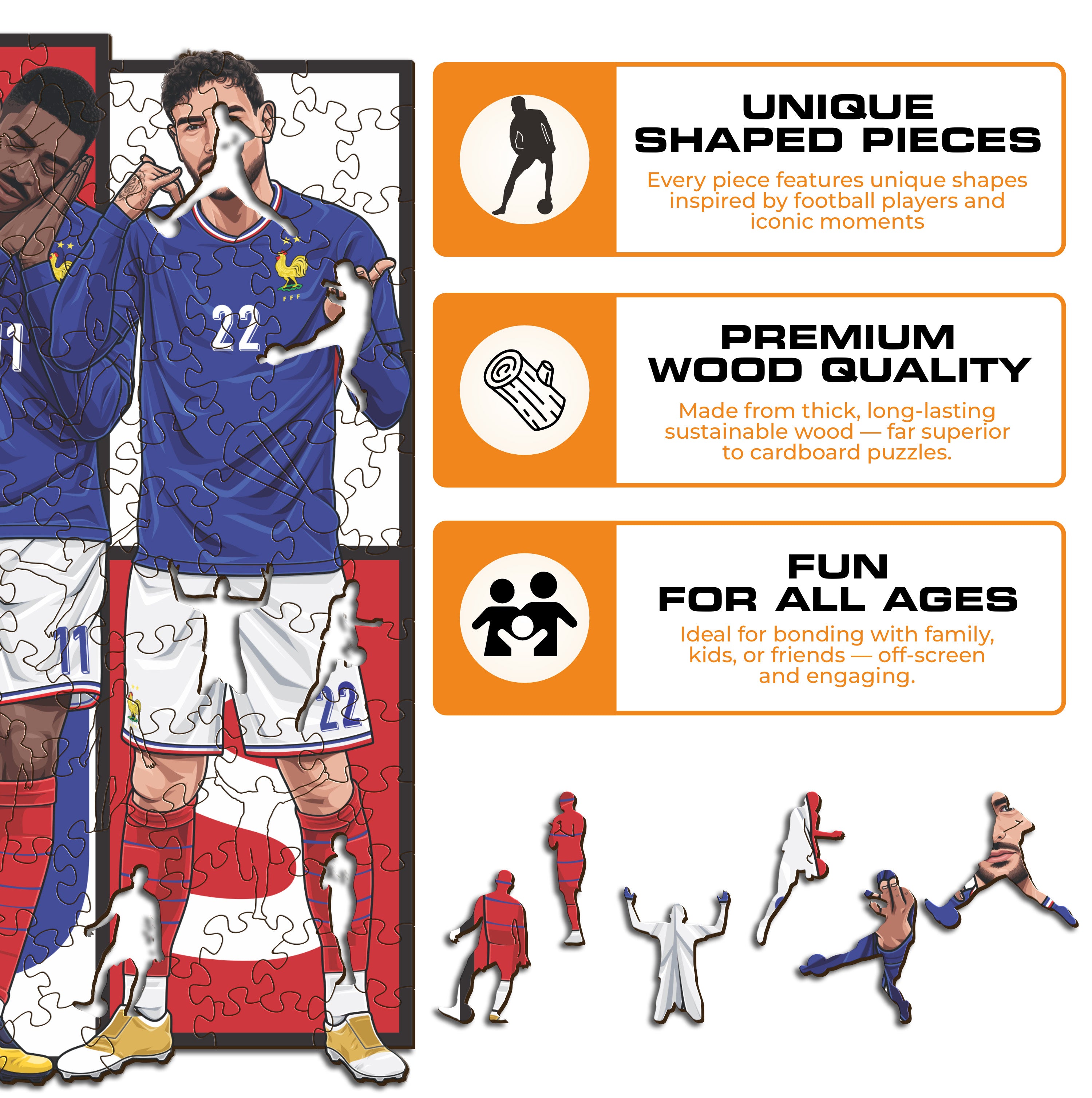 France® 6 Players - Wooden Puzzle